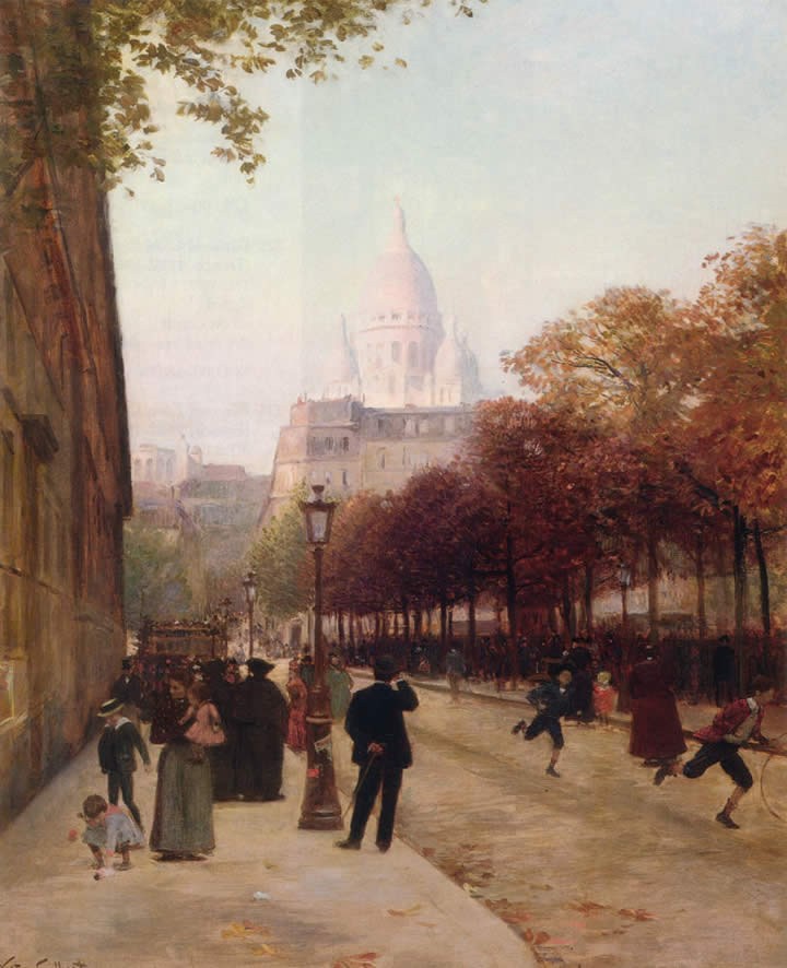 Victor Gabriel Gilbert Place D'Anvers Et Le Sacre Coeur Paris